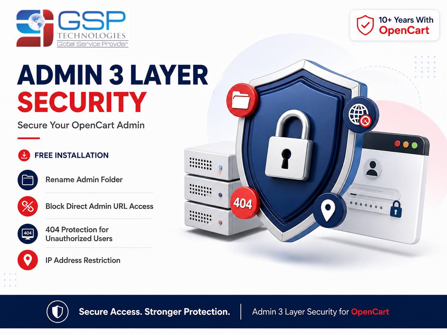 Admin 3 Layer Security (Free Installation)