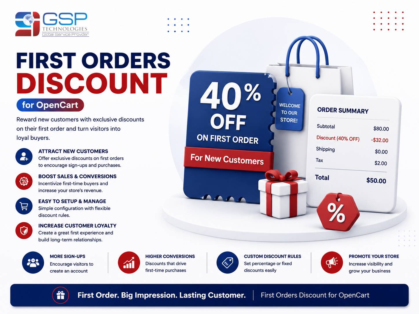 First orders discount