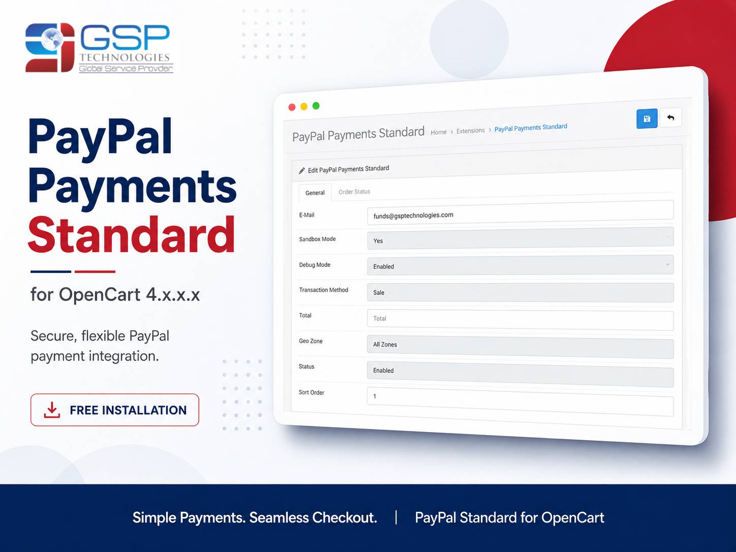 PayPal Standard 4.x.x.x (Free installation)