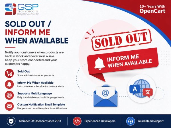 Sold Out / Inform me/Notify when Available (Free Installation)